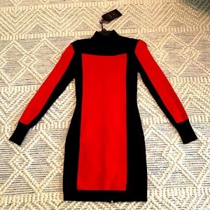 Balmain H&M red and black dress